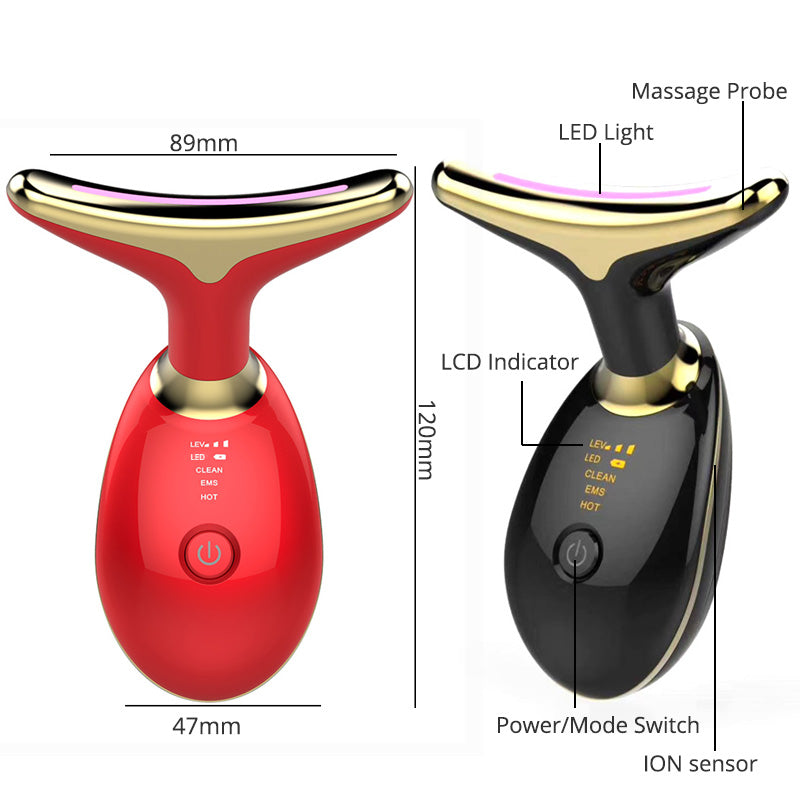 Glowstry EMS Red Light Therapy Face & Neck Massager   size