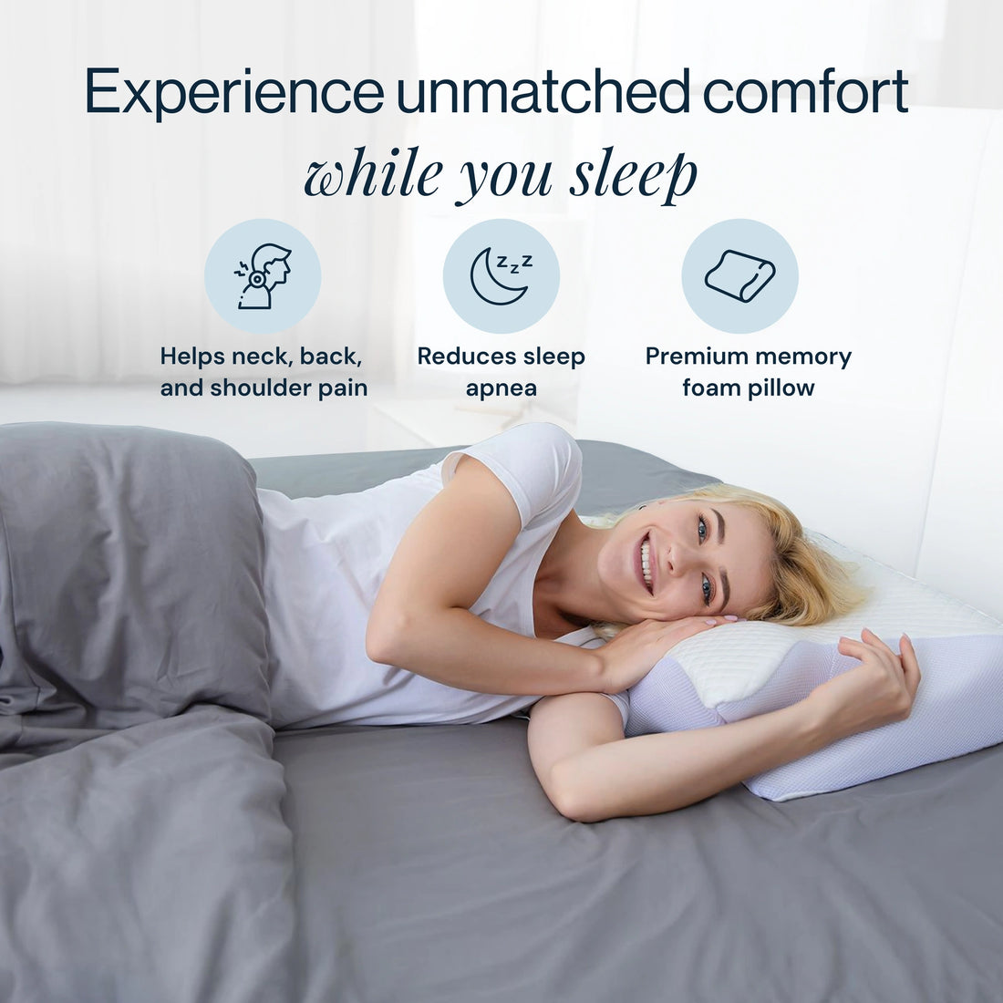 Glowstry Premium Pain Relief Pillow 30 nights trial black 