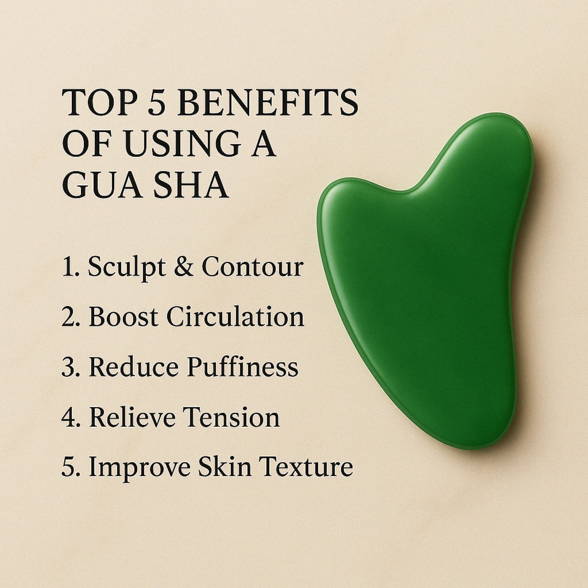 Jade Stone Gua Sha Face & Body Massage Tool  top 5 benefits