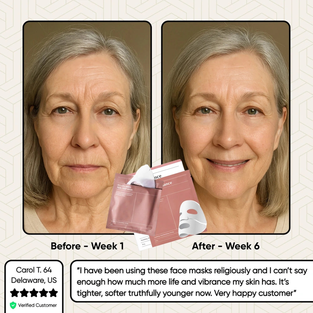 Glowstry Bio-Collagen Mask before-after2